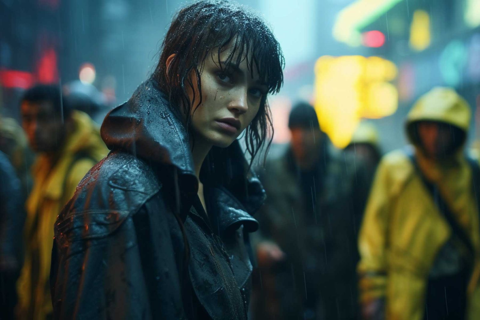 Femme seule sous la pluie, symbole de solitude et de désarroi après une rupture amoureuse, illustrant un article de Némésis Coaching sur la reconstruction émotionnelle.